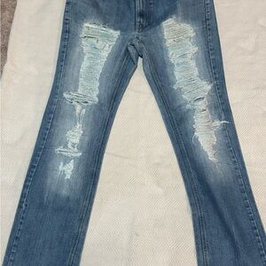 Denizen from Levi's Blue Distressed Skinny Jeans
